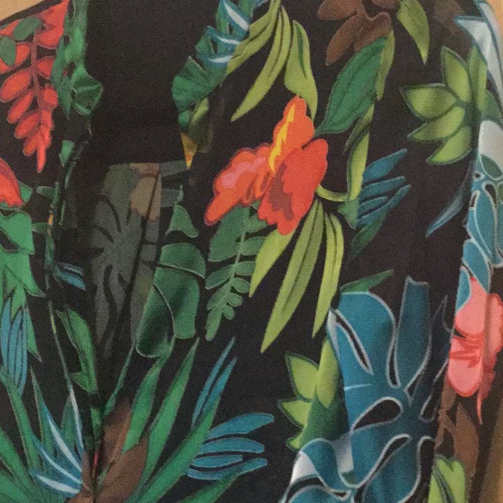 Alice + Olivia Amos Floral Burnout Long-Sleeve Top - Picture 5 of 8